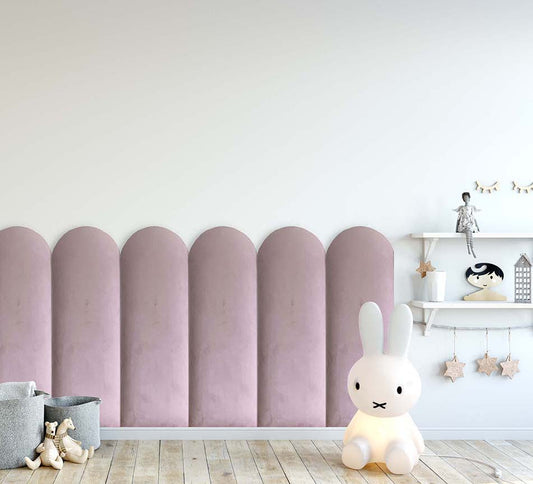 EMMA SAMT Wandkissen Polsterpaneele - Rosa - Wandpolster Bettkopfteil