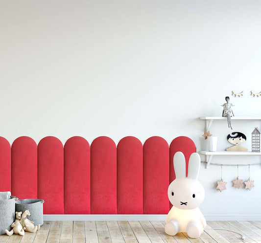 EMMA SAMT Wandkissen Polsterpaneele - Grün, Rot, Dunkelblau, Gelb - Wandpolster Bettkopfteil