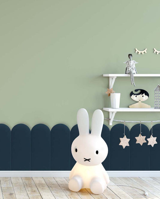 EMMA SAMT Wandkissen Polsterpaneele - Dunkel Blau - Wandpolster Bettkopfteil