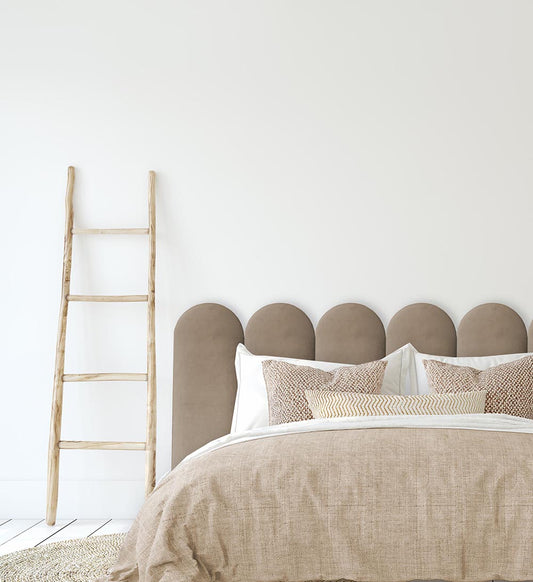 EMMA SAMT Wandkissen Polsterpaneele - Rosa, creme, beige - Polsterwand Bettkopfteil Schlafzimmer