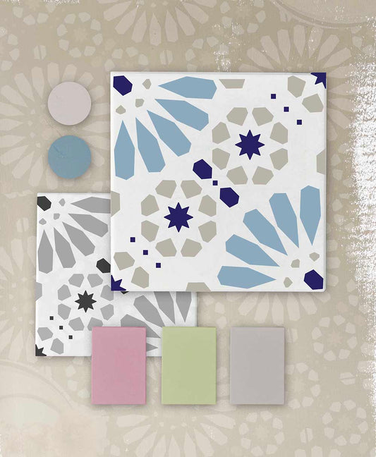 HYGGE (Groß) - Skandinavische Terrassenplatten Schablone, Bodenschablone, Fliesen Schablone