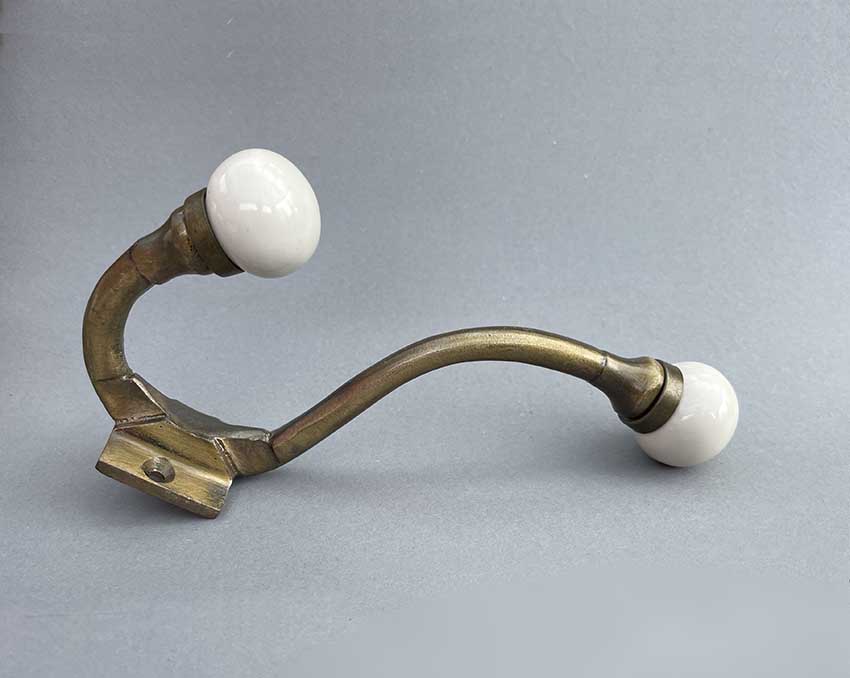 Einzelne Garderobenhaken in Vintage Stil - Cremeweiß