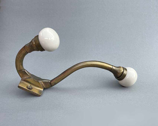 Einzelne Garderobenhaken in Vintage Stil  - Cremeweiß