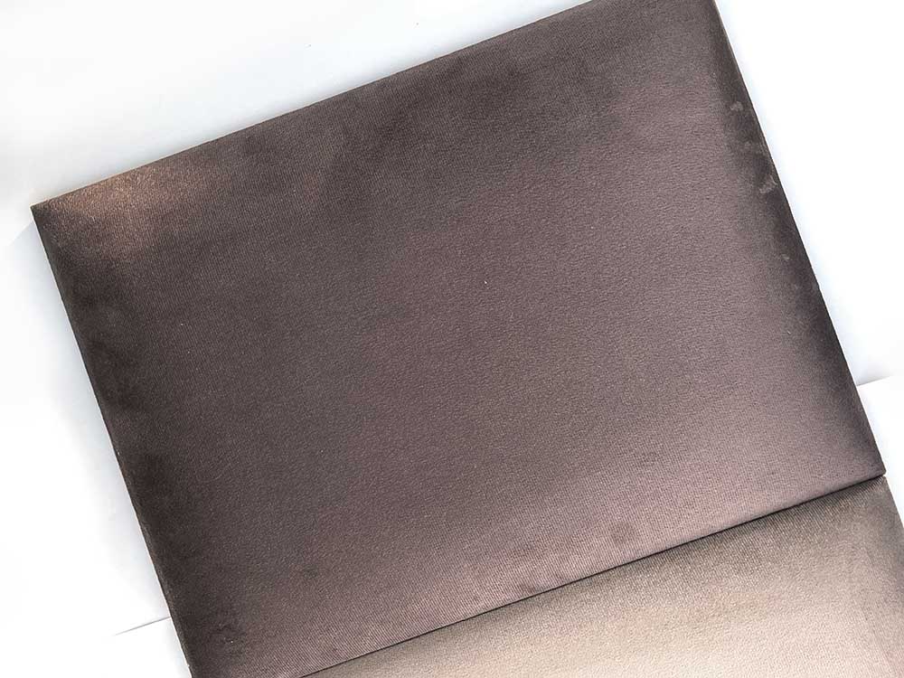 SOFIA Samt Wandkissen Polsterpaneele - Braun - Wandpolster Bettkopfteil