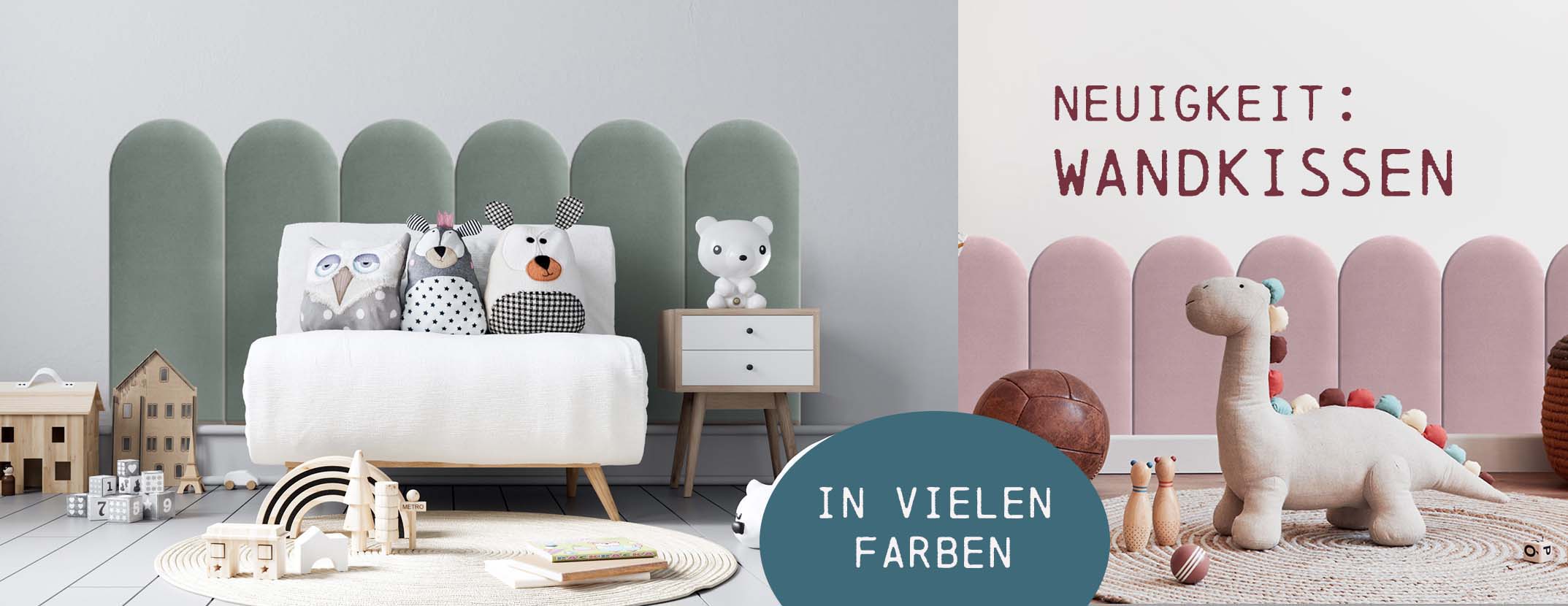 Wandkissen Paneele für das Kinderzimmer Wand oder Bettkopfteil