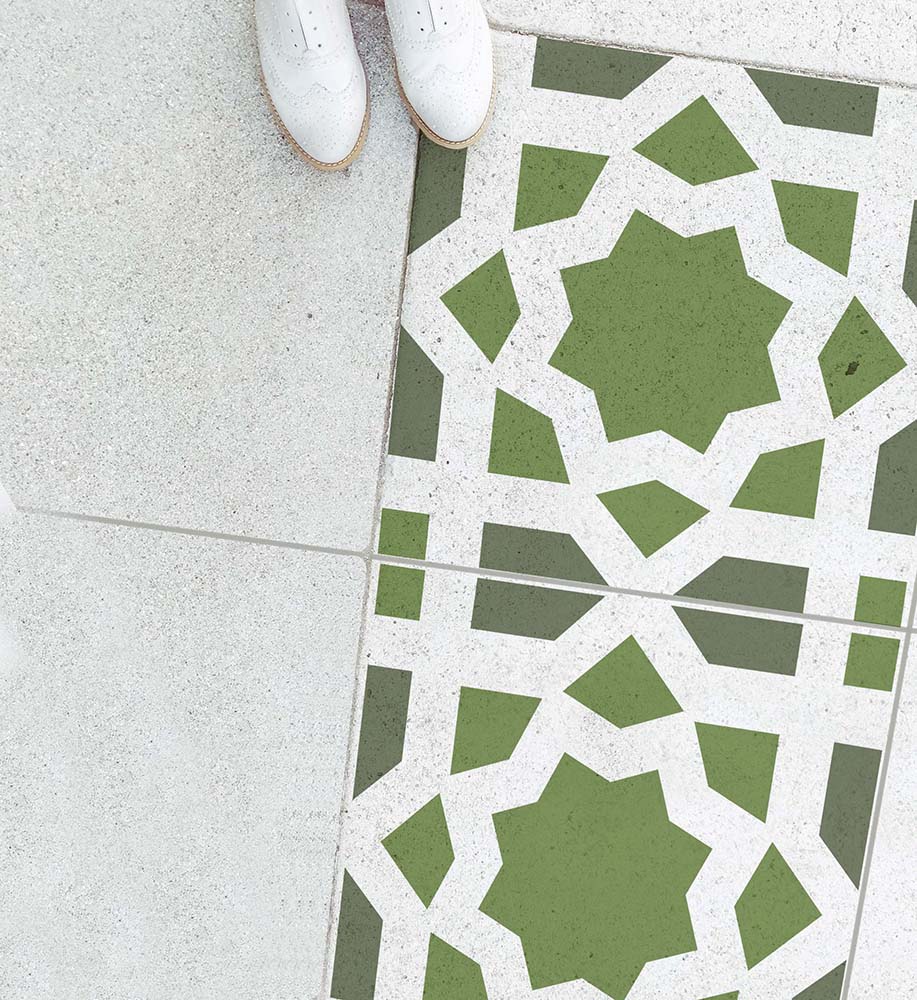 CASA - Marokkanische-Stil Schablone für Boden Terrassen Platten - Fliesen Schablone