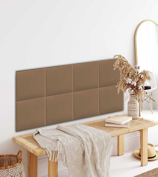 SOFIA Samt Wandkissen Polsterpaneele - Beige - Wandpolster - Polsterwände
