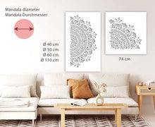 Lade das Bild in den Galerie-Viewer, YOGA - Mandala Wandschablone - Yoga Mandala Wandschablone -
