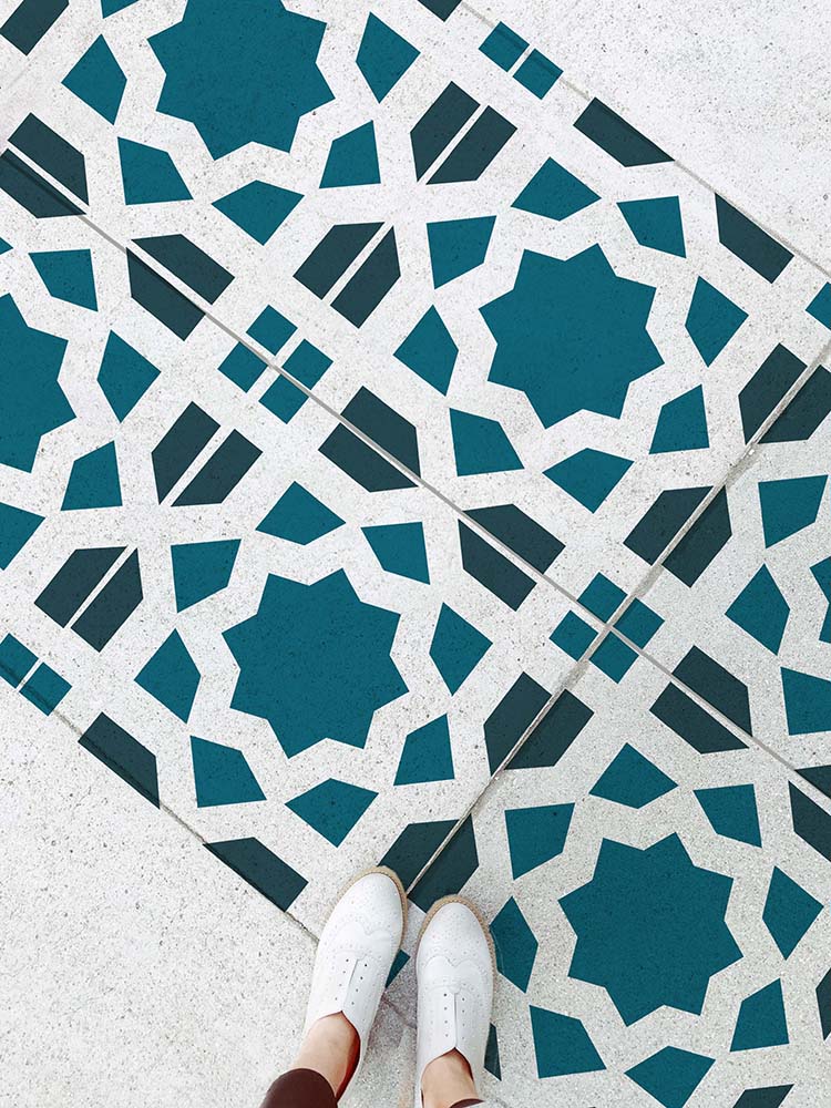 CASA - Marokkanische-Stil Schablone für Boden Terrassen Platten - Fliesen Schablone
