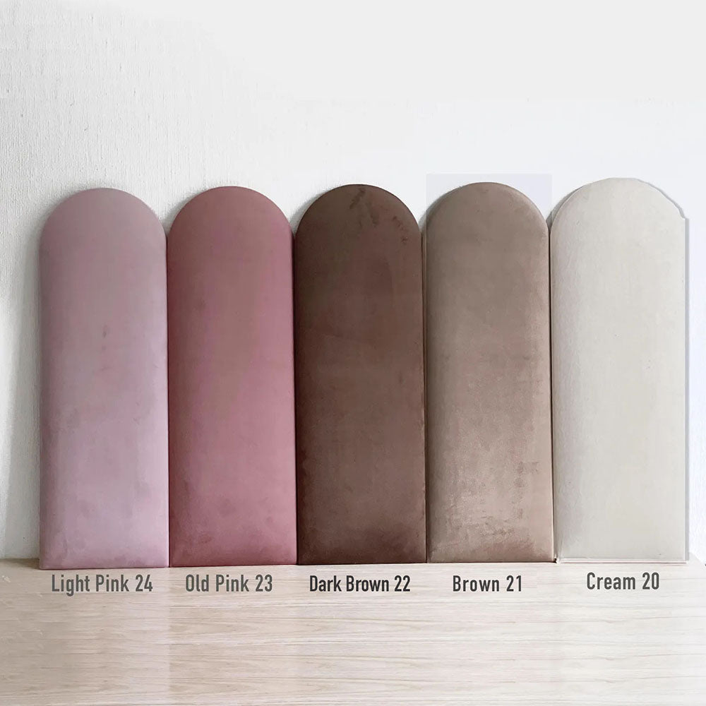 EMMA SAMT Wandkissen Polsterpaneele - Rosa, creme, beige - Polsterwand Bettkopfteil Schlafzimmer