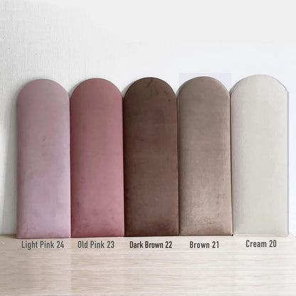 EMMA SAMT Wandkissen Polsterpaneele - Rosa, creme, beige - Polsterwand Bettkopfteil Schlafzimmer