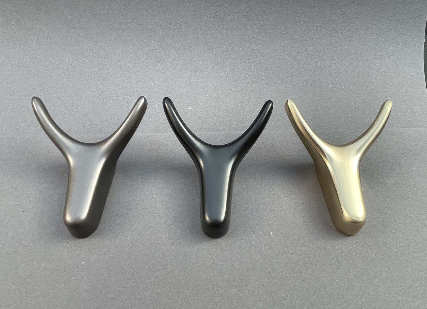Einzelne Rentier Wandhaken im modernen Skandinavischem Stil. Goldene - Schwarze - Silberne - Anthrazit Metallhaken Wandhaken für Eingang