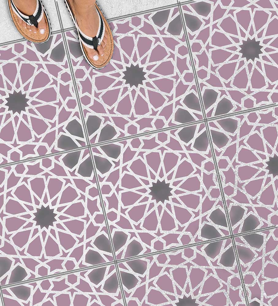 CASABLANCA - Orientalische Schablone für Terrassenplatten - für Gartenplatten Betonplatten