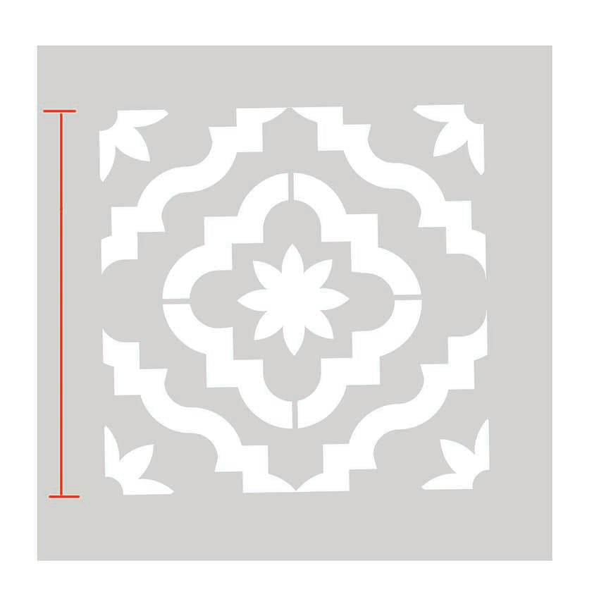 MARRAKESH - Terrassenplatten Schablone - Fliesen Schablone