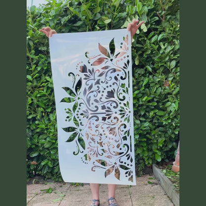 BLOOM - 110 cm -85 cm XXL Mandala Wandschablone - Große Yoga Mandala Wandschablone
