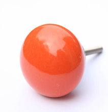 Charger l&#39;image dans la galerie, BonBon Möbelgriffe - Orange -  Möbelknopf aus Keramik - Groß
