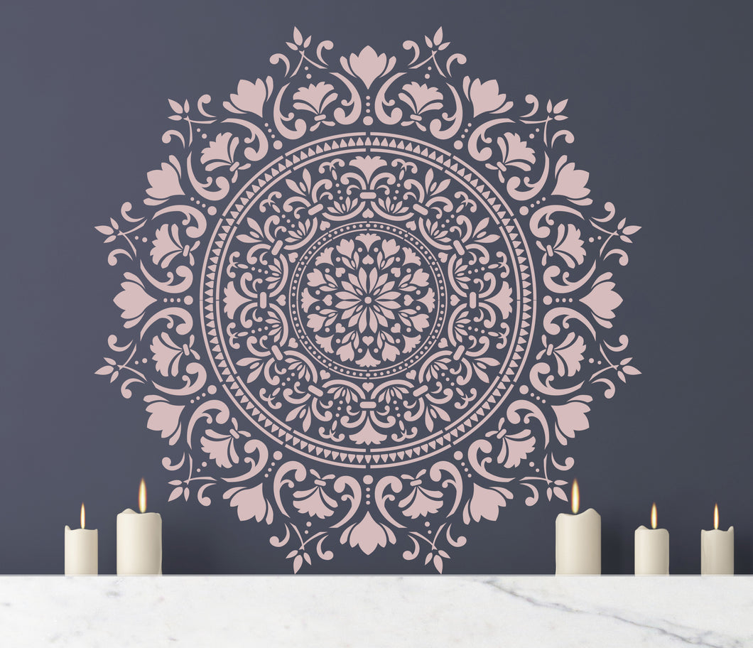 YOGA - Mandala Wandschablone - Yoga Mandala Wandschablone -