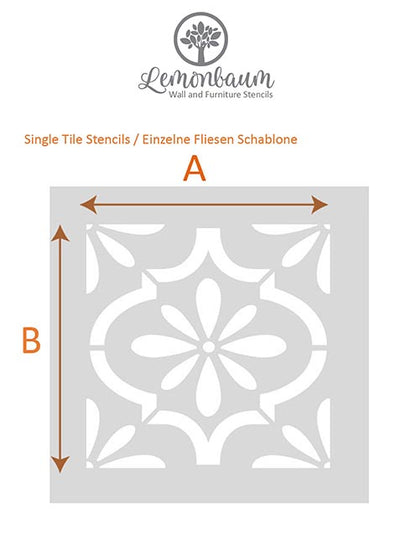 MAROKKO - Dekorative Moderne Schablone für Terrassenplatten - Betonplatten - Fliesen Schablone