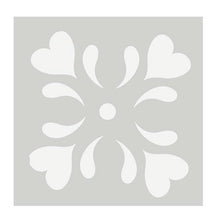 Load image into Gallery viewer, HEARTS - Terassenplatten Schablone - Moderne Blumenschablone für SteinPlatten - Fliesen Schablone
