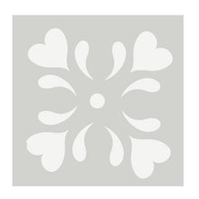 Lade das Bild in den Galerie-Viewer, HEARTS - Terassenplatten Schablone - Moderne Blumenschablone für SteinPlatten - Fliesen Schablone
