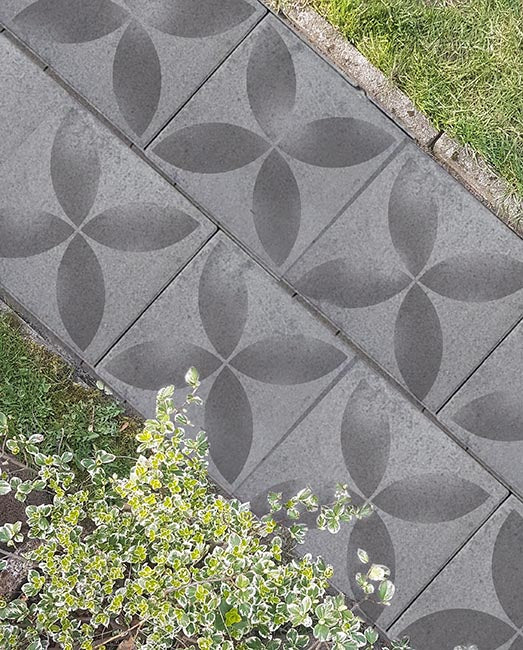 NORDIC - Schablone für Terrassenplatten - Garten Platten Schablone - Betonplatten Schablone