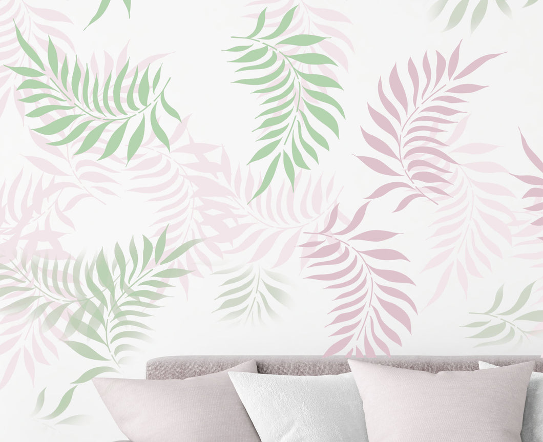 PALM Blatt Wandschablone - Trophische Blatt Wand Schablone