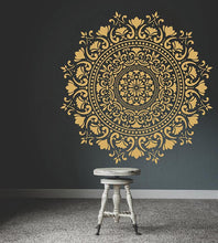 Charger l&#39;image dans la galerie, YOGA - 110 cm - 85 cm Mandala Wandschablone - Boho XXL Yoga Ornament Mandala Wandschablone
