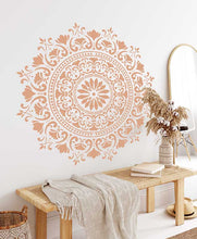Charger l&#39;image dans la galerie, YOGA - 110 cm - 85 cm Mandala Wandschablone - Boho XXL Yoga Ornament Mandala Wandschablone
