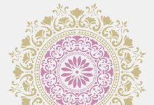 Charger l&#39;image dans la galerie, YOGA - 110 cm - 85 cm Mandala Wandschablone - Boho XXL Yoga Ornament Mandala Wandschablone
