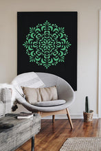 Lade das Bild in den Galerie-Viewer, Mandala Wandschablone - Yoga XXL Mandala Wand Schablone
