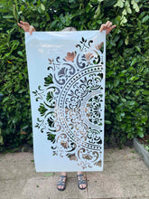 Charger l&#39;image dans la galerie, YOGA - 110 cm - 85 cm Mandala Wandschablone - Boho XXL Yoga Ornament Mandala Wandschablone
