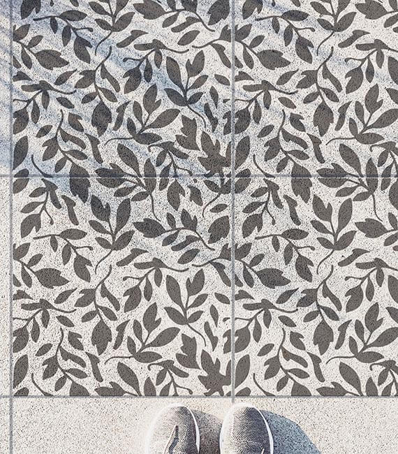 BLOSSOM - Terrassenplatten Schablone - Pflasterstein Schablone - Fliesen Schablone -