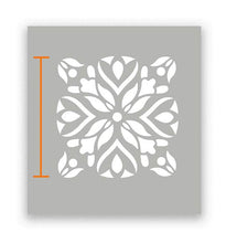 Charger l&#39;image dans la galerie, SEVILLA - Terrassenplatten Schablone - Moderne Blumenschablone für die Wand - Fliesen Schablone
