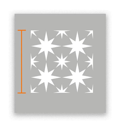 STARS - Schablone für Betonplatten - Fliesen Schablone - Terrassenplatten Schablone - Pflasterstein Schablone