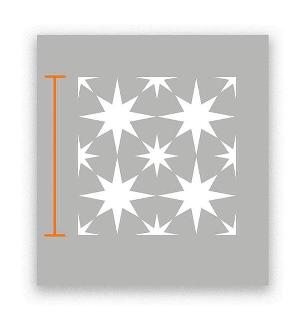 STARS - Schablone für Betonplatten - Fliesen Schablone - Terrassenplatten Schablone - Pflasterstein Schablone